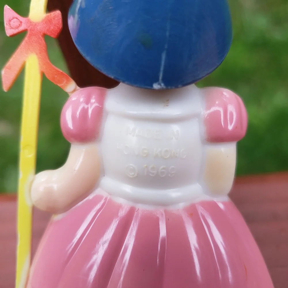 Vintage 1969 Little Bo Peep Ornament - Hard Plastic - Stahlwood Toy MFG. CO.